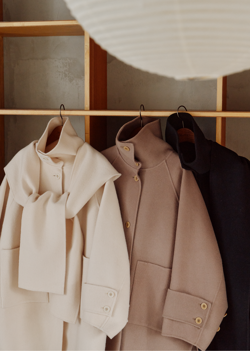 Hooded Stole Rever Coat - Hella (ヘラ）公式通販サイト