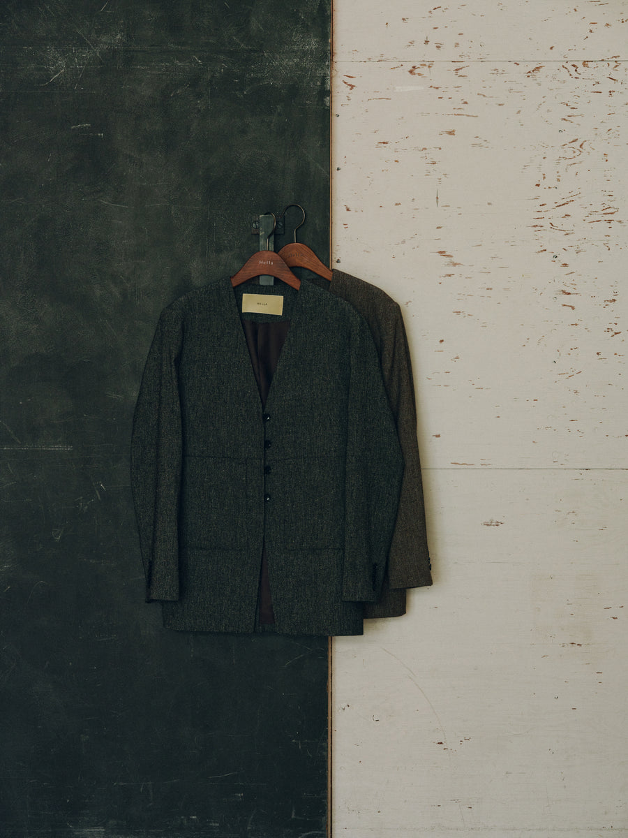 ジャケット・アウター hella silknep collarless jacket silk nep collarless jacket - Hella (ヘラ）公式通販サイト