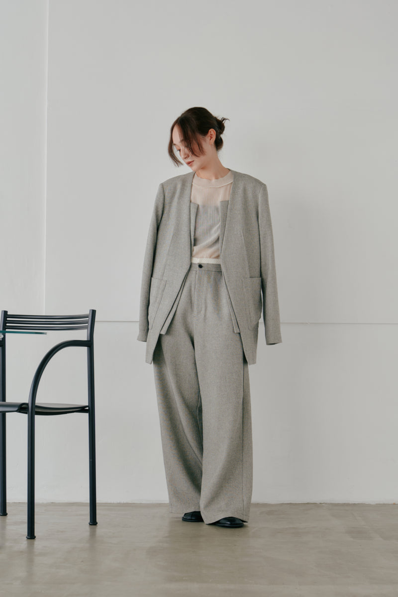 NEAU collarless jacket ジャケット sage セージ NEAU collarless jacket ジャケット sage セージ