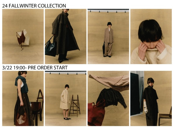 【ONLINE STORE】2024 FALLWINTER COLLECTION 3/22(金)先行受注アイテム一覧