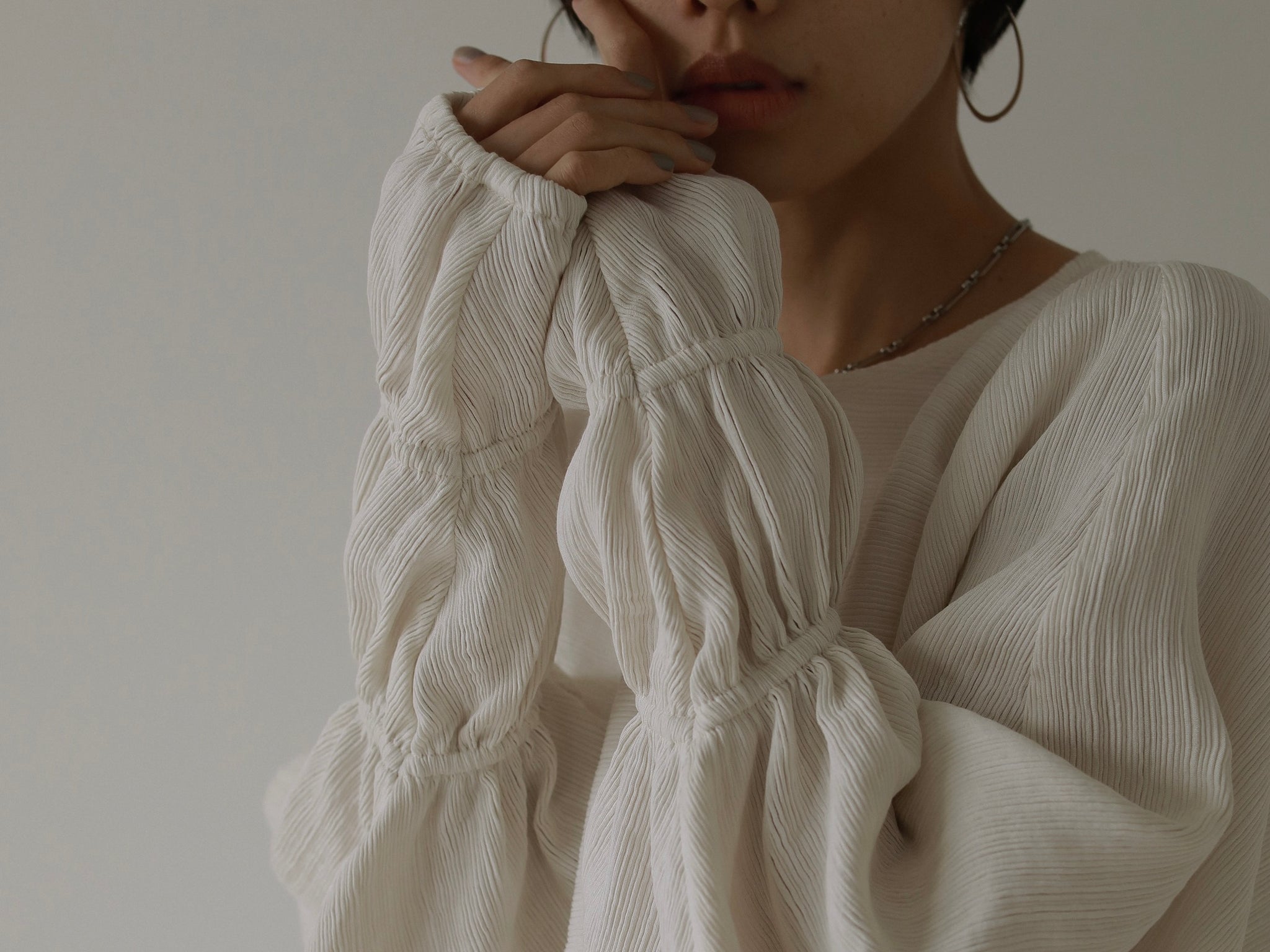 22 Hella SPRING COLLECTION【 PART 2-1 】PIQUE JACQUARD BLOUSE