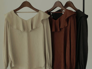 21' Hella Fall Collection【 Part 1-4 】RUFFLE COLLAR BLOUSE