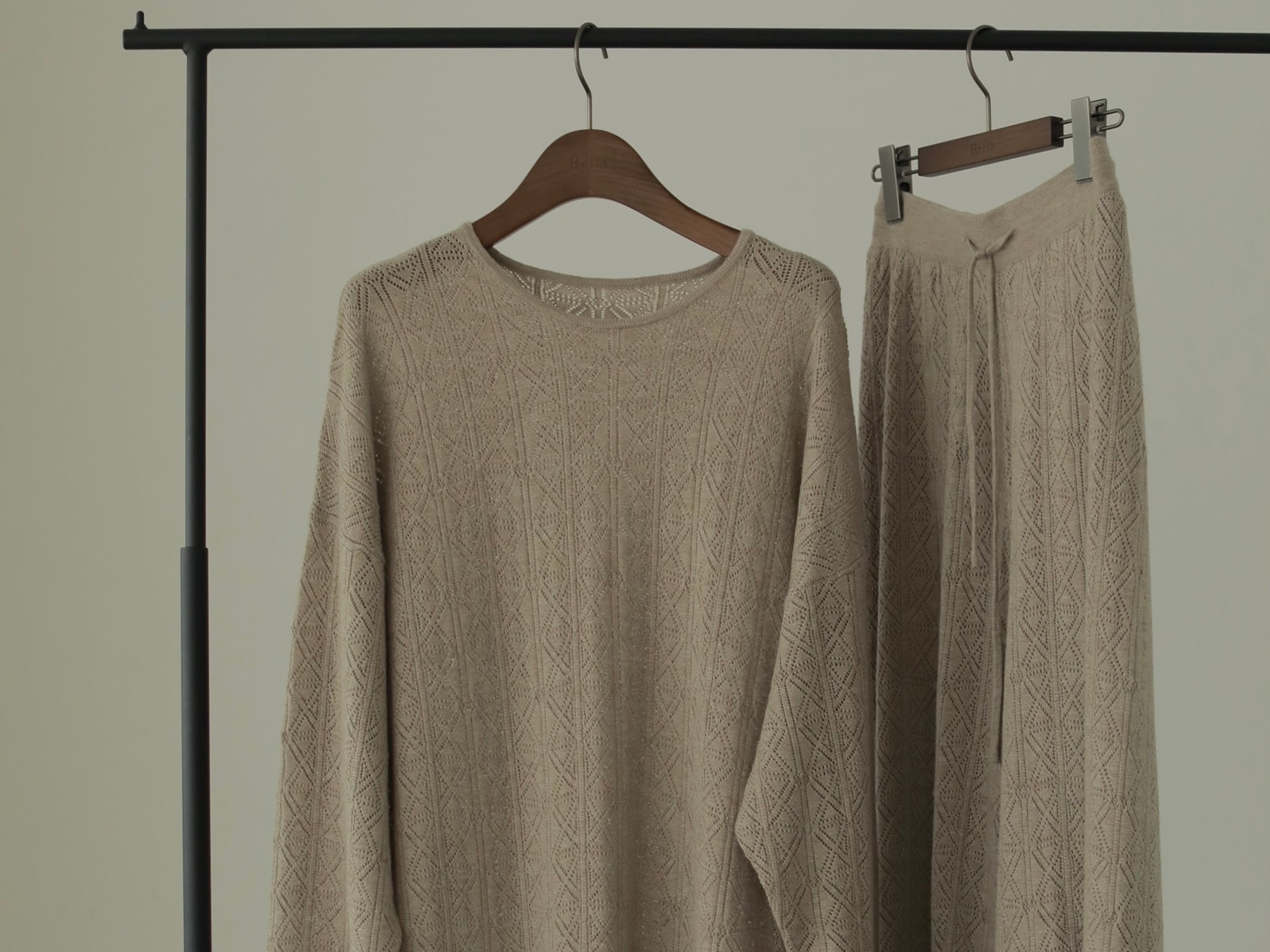 21' Hella Fall Collection【 Part 2-4 】EYELET KNIT ONEPIECE / EYELET KNIT PANTS