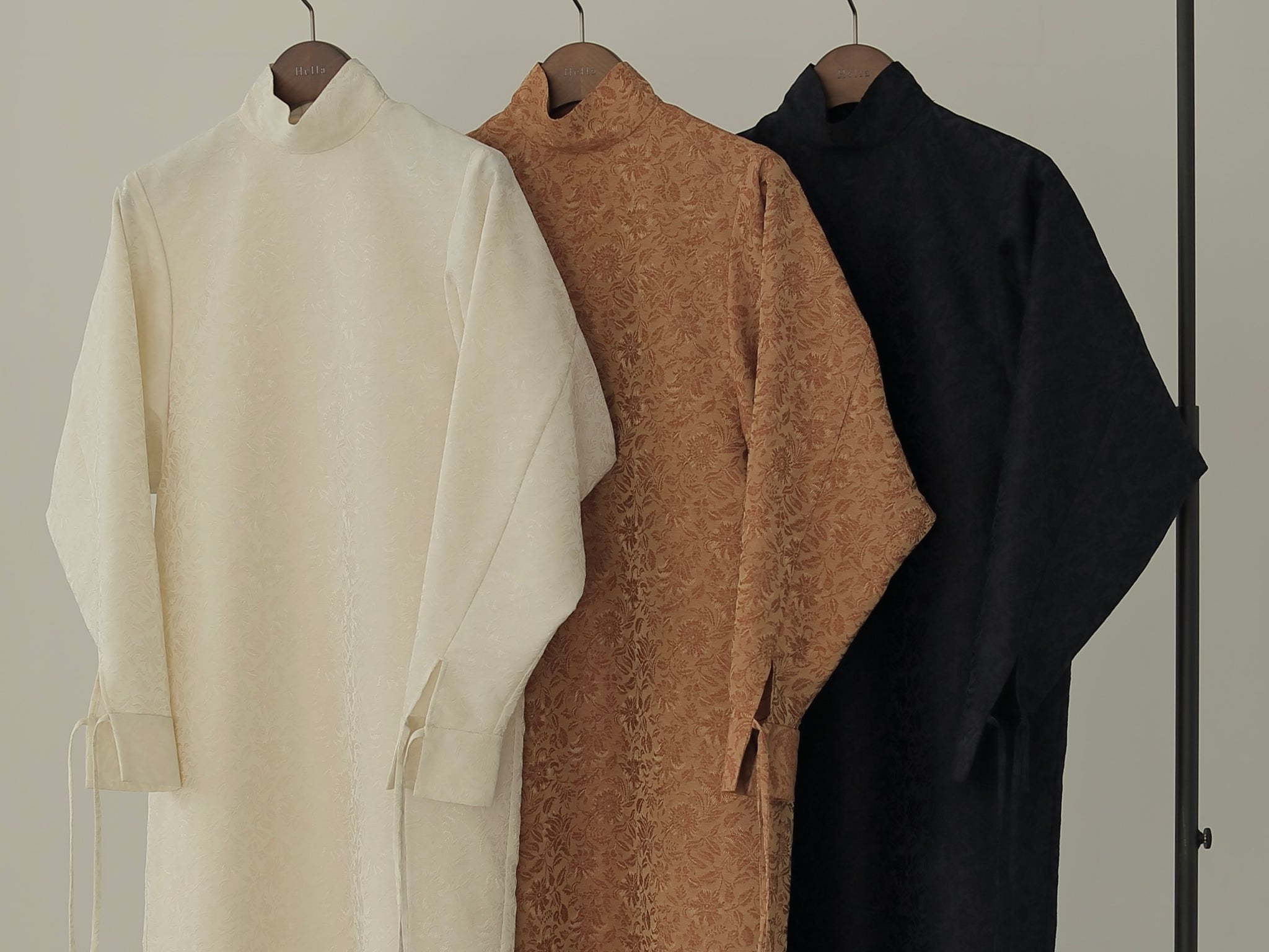 22 Hella SPRING COLLECTION【 PART 1-1 】DOLMAN SLEEVE JACQUARD DRESS
