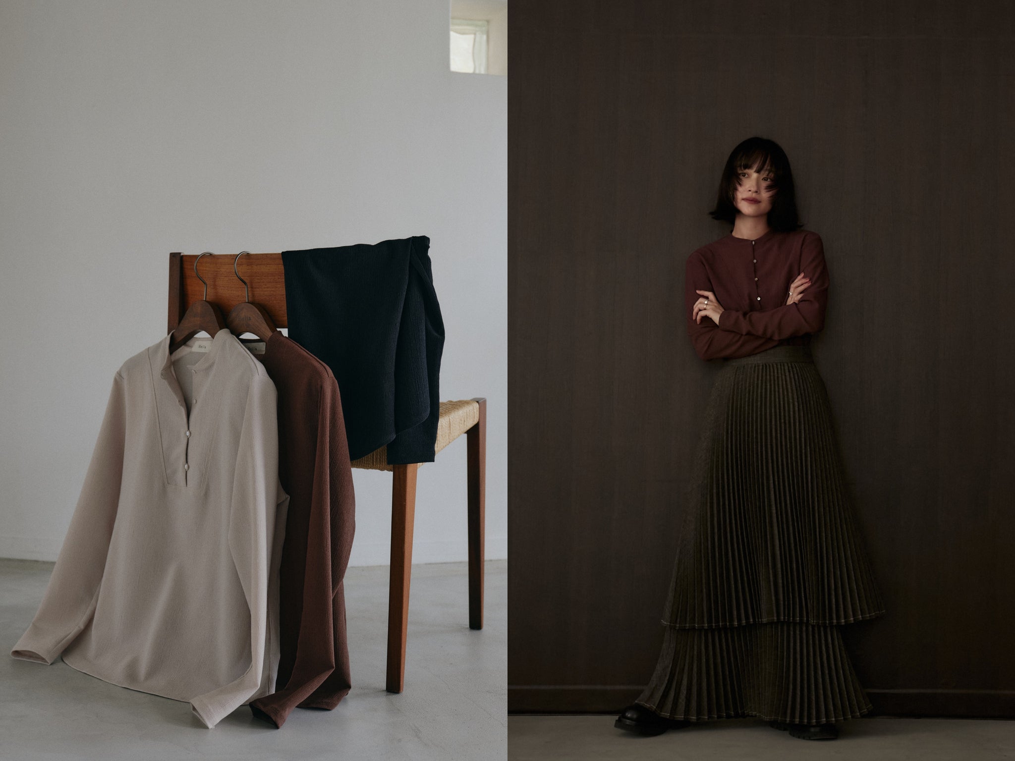 22 Hella FALL COLLECTION【 DESIGN YOKE BL / SHAMBRY PLEATS SK 】