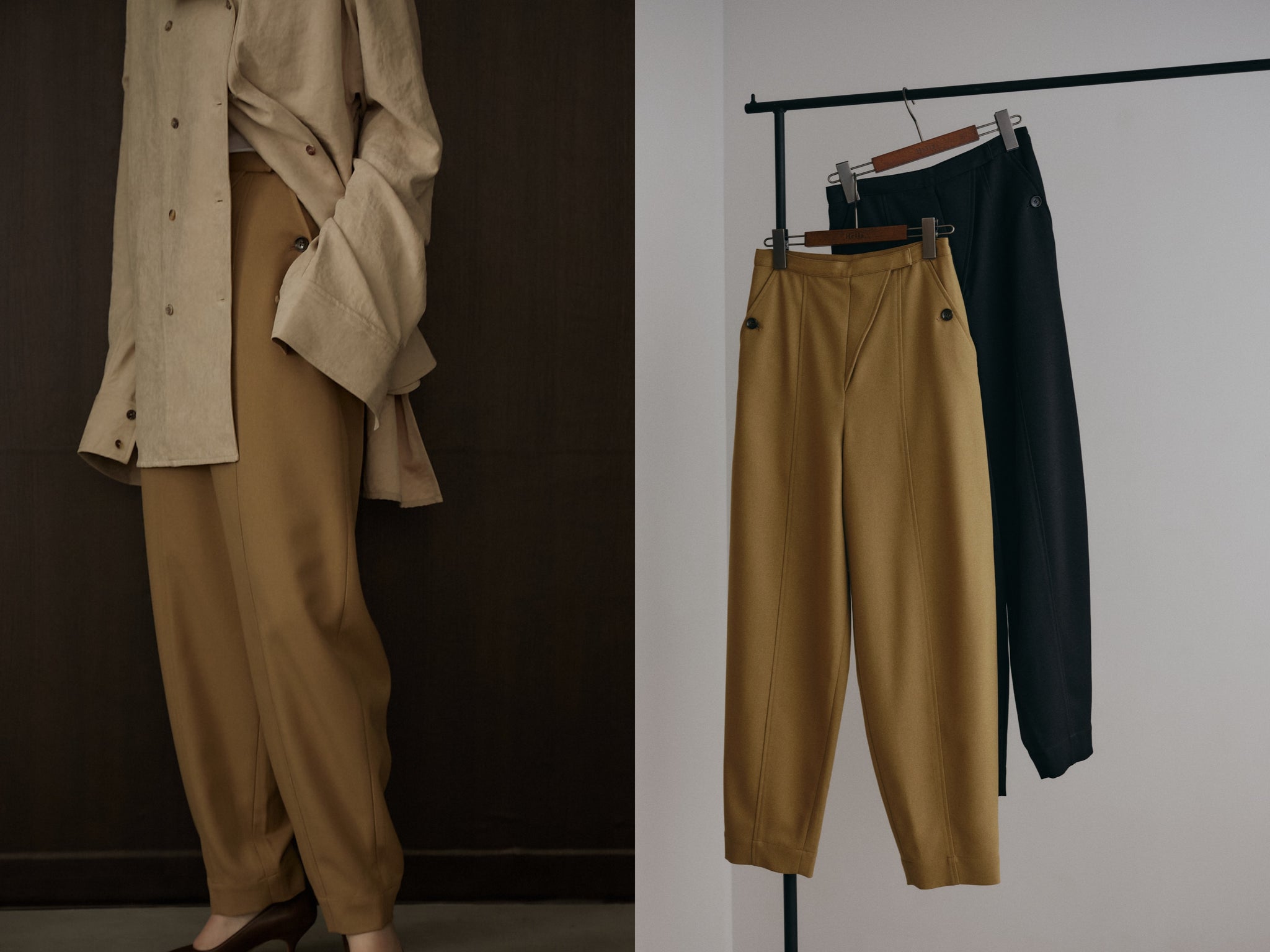 22 Hella FALL COLLECTION【 DOUBLE BREAST LIGHT JK / CENTER SEAM COCOON PT 】
