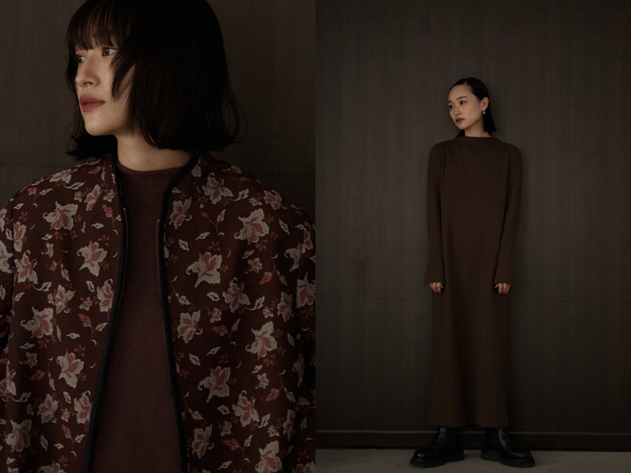 22 Hella FALL COLLECTION【 RIB PENCIL DRESS / FLOWER JACQUARD JK 】