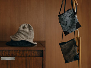 22 Hella FALL COLLECTION 【 RIB KNIT HAT / GOBELIN TAPESTRY BAG 】