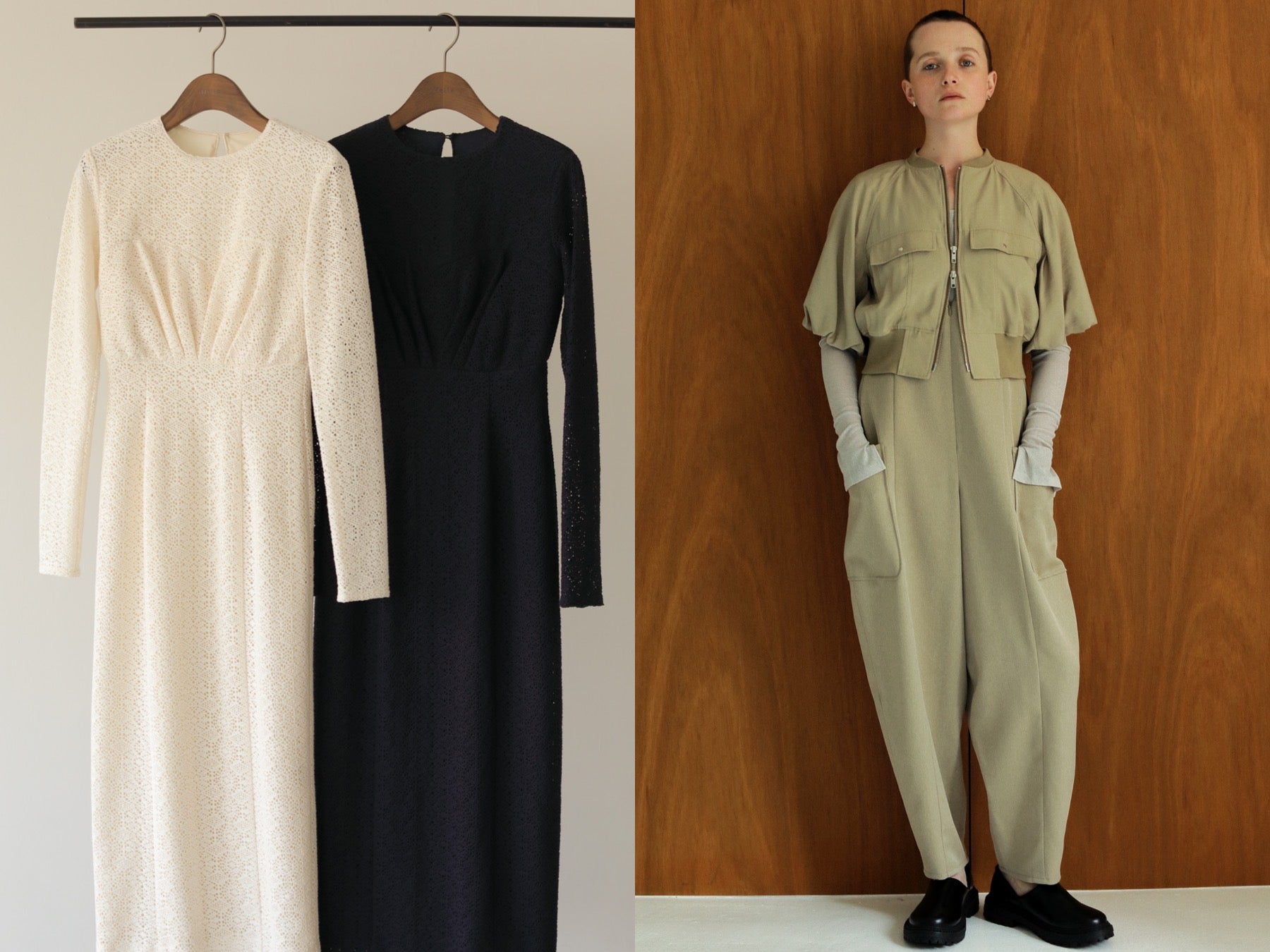 23 Hella SPRING COLLECTION【 FRONT TUCK RACE DRESS / SIDE TUCK COCOON COMBINAISON 】