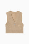 Cropped Rib Knit Vest