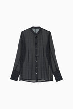 画像をギャラリービューアに読み込む, Sheer Check Slim Shirt
