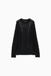 Sheer Cable Knit Top