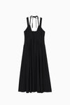 Tulle Insert V Dress