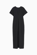 画像をギャラリービューアに読み込む, front tuck cocoon dress
