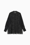 cut jacquard long shirt