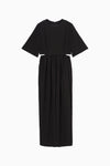 waist side slit cocoon dress