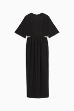 画像をギャラリービューアに読み込む, waist side slit cocoon dress
