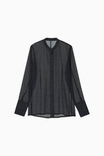 画像をギャラリービューアに読み込む, Sheer Check Slim Shirt
