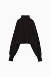 Shaggy High Neck Knit Top