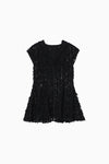 Cut Jacquard Peplum Hoodie