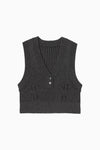 Cropped Rib Knit Vest