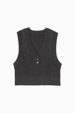 画像をギャラリービューアに読み込む, Cropped Rib Knit Vest
