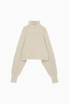 Shaggy High Neck Knit Top