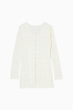 画像をギャラリービューアに読み込む, crochet lace Vneck cardigan
