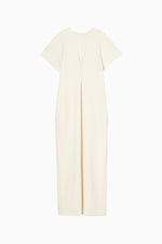 画像をギャラリービューアに読み込む, front tuck cocoon dress
