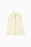 Wide Collar Rib Zip Knit
