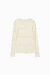 Flocked Lace Sheer Top