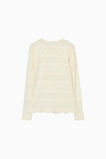 画像をギャラリービューアに読み込む, Flocked Lace Sheer Top
