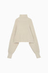 Shaggy High Neck Knit Top