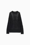 Sheer Cable Knit Top