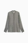 Sheer Check Slim Shirt