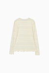 Flocked Lace Sheer Top