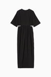 waist side slit cocoon dress