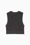 Cropped Rib Knit Vest