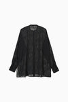 cut jacquard long shirt