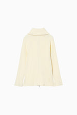 画像をギャラリービューアに読み込む, Wide Collar Rib Zip Knit
