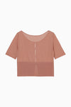 cropped sheer knit cardigan