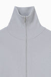 zip up rib knit