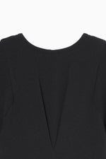 画像をギャラリービューアに読み込む, front tuck cocoon dress
