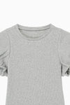 Fitted Puff Rib Top