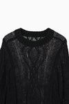 Sheer Cable Knit Top