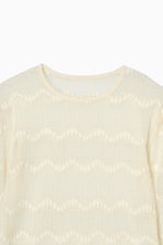 画像をギャラリービューアに読み込む, Flocked Lace Sheer Top
