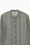 Sheer Check Slim Shirt