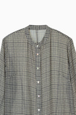 画像をギャラリービューアに読み込む, Sheer Check Slim Shirt
