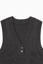 画像をギャラリービューアに読み込む, Cropped Rib Knit Vest
