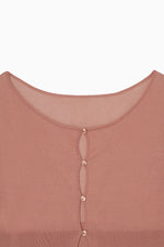 画像をギャラリービューアに読み込む, cropped sheer knit cardigan
